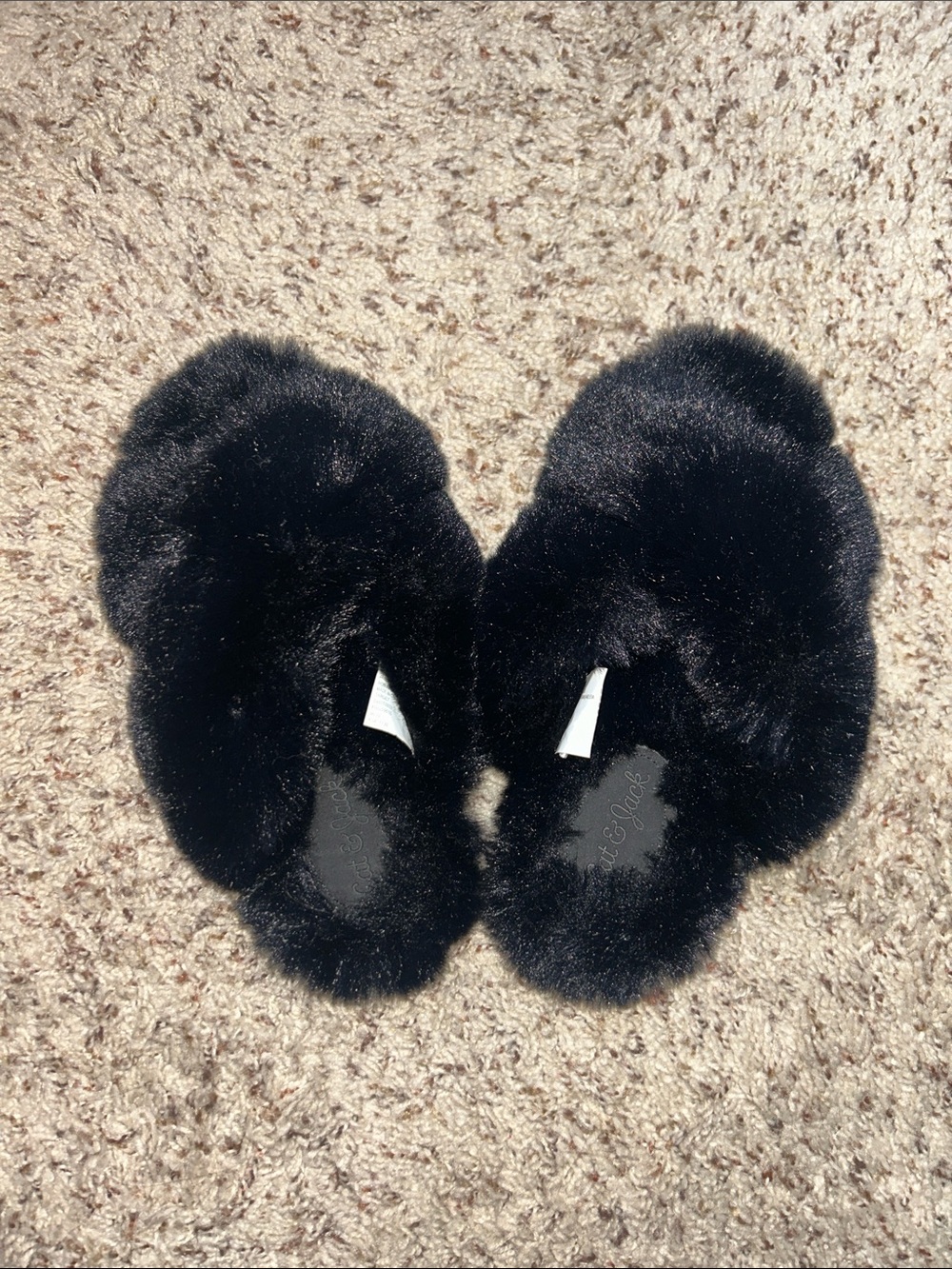 Cat & Jack Black Kids Slide Slippers